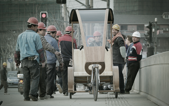 Novinka & akce-Šanghajská bambusová tříkolka